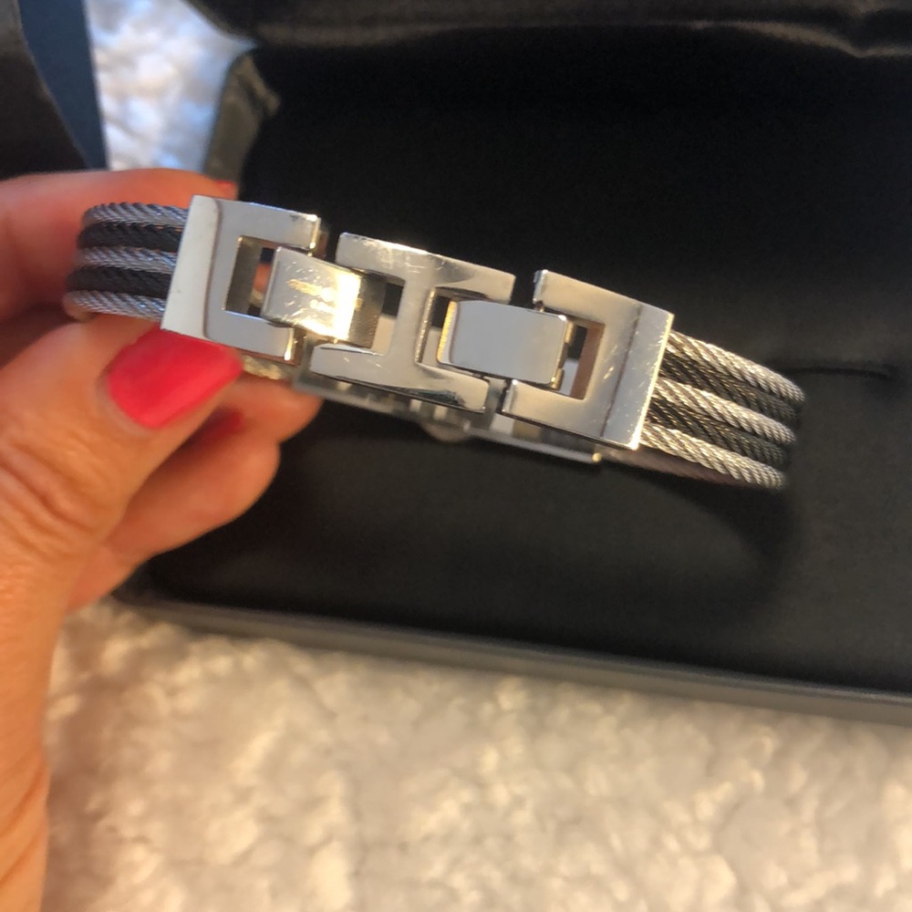 Mens Harley Davidson stainless steel cable bracelet with box - FREE SHIPPING - Picture 6 of 12